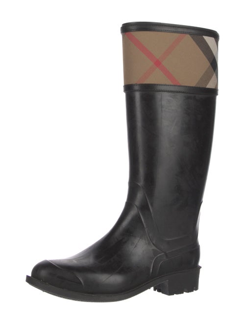 Burberry Nova Check Pattern Rubber Rain Boots