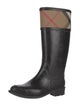 Burberry Nova Check Pattern Rubber Rain Boots