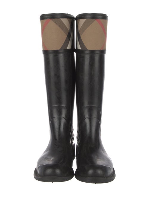 Burberry Nova Check Pattern Rubber Rain Boots