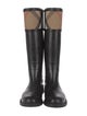Burberry Nova Check Pattern Rubber Rain Boots