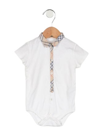 Burberry Infant Boys' Short Sleeve Onesie