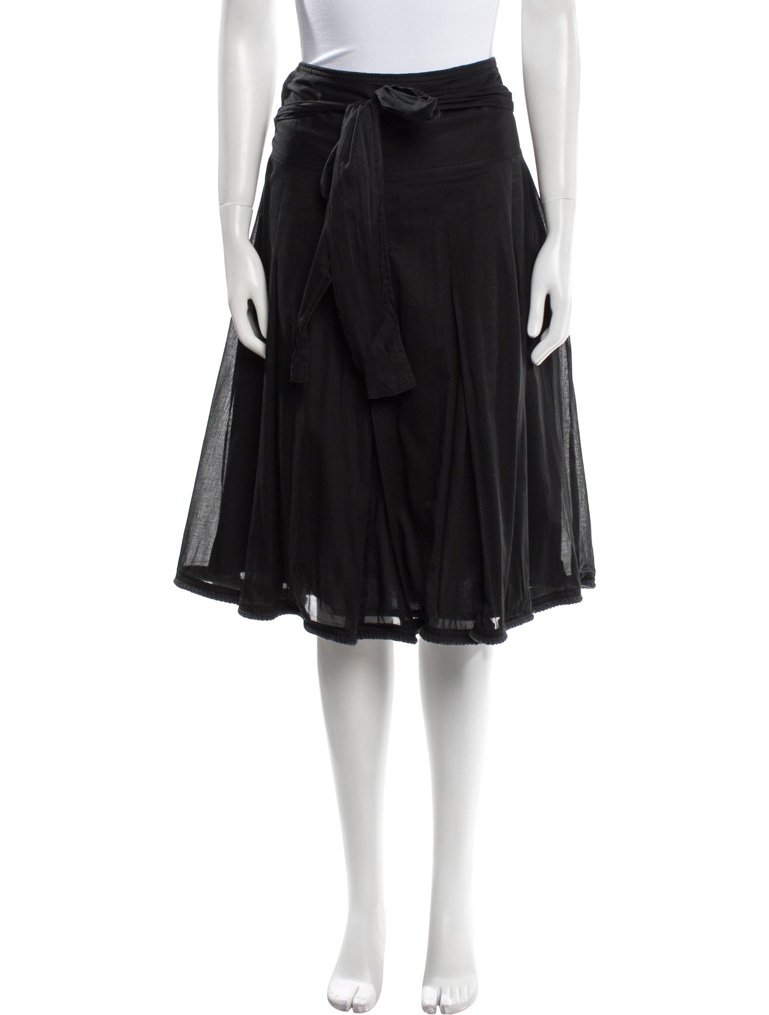 Burberry London Pleated Accents Knee-Length Skirt