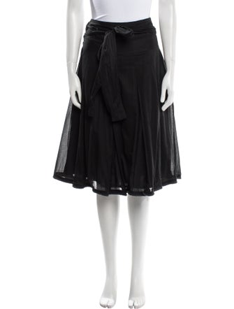 Burberry London Pleated Accents Knee-Length Skirt