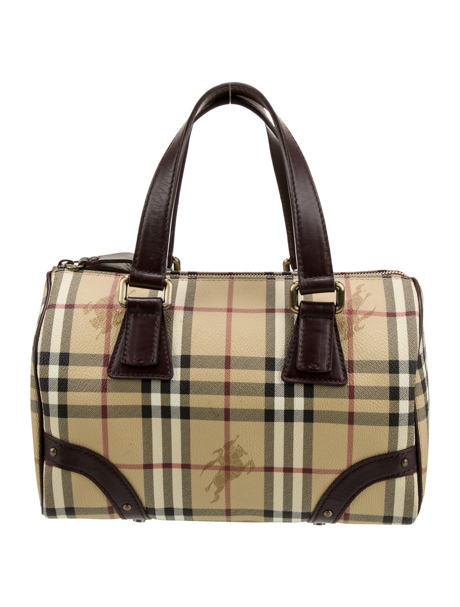 Burberry London Haymarket Check Top Handle Bag Vintage