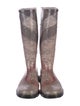 Burberry Super Nova Check Pattern Rubber Rain Boots