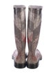 Burberry Super Nova Check Pattern Rubber Rain Boots