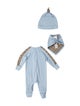 Burberry Cotton Onesie Three Piece Set