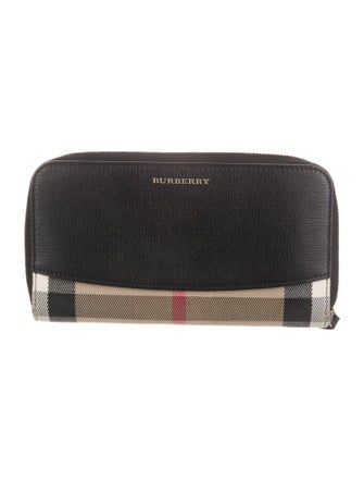 Burberry Exploded Check Pattern Canvas Continental Wallet