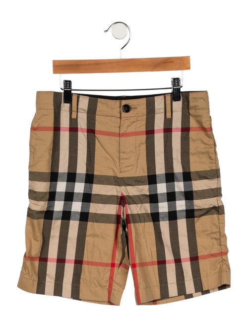 Burberry Boys' Check Flat Front Shorts