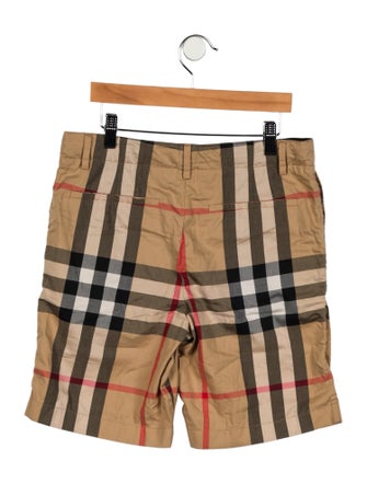 Burberry Boys' Check Flat Front Shorts