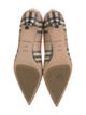 Burberry Leather Plaid Print Pumps