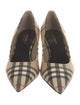 Burberry House Check Pattern Leather Pumps