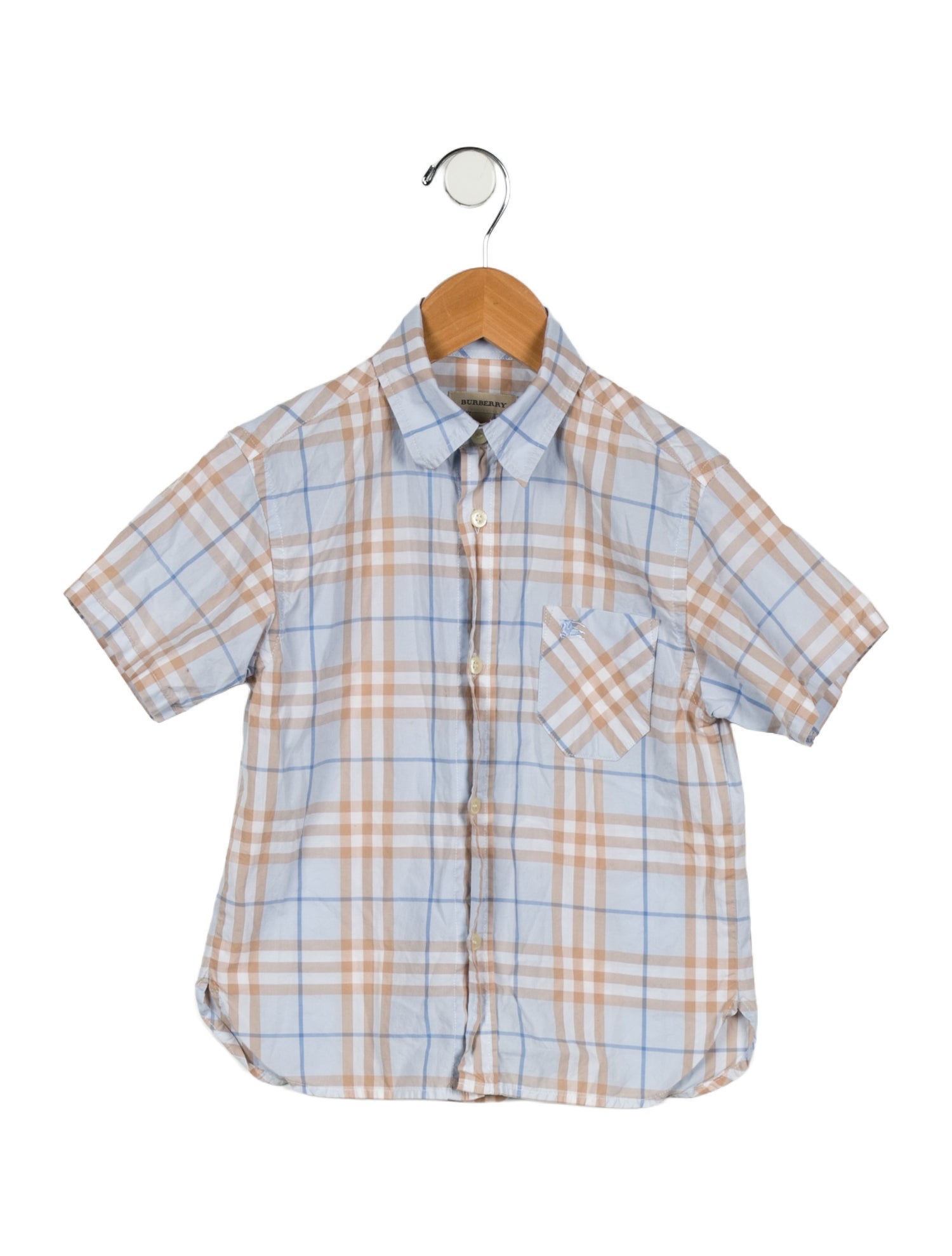 Burberry Boys' Check Button Up Shirt