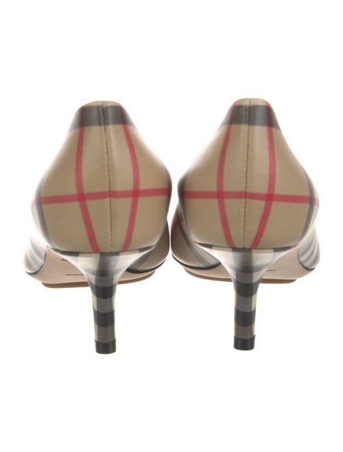 Burberry House Check Pattern Leather Pumps