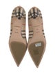 Burberry House Check Pattern Leather Pumps