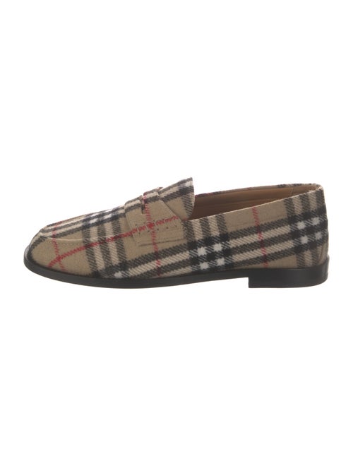Burberry House Check Pattern Wool Loafers