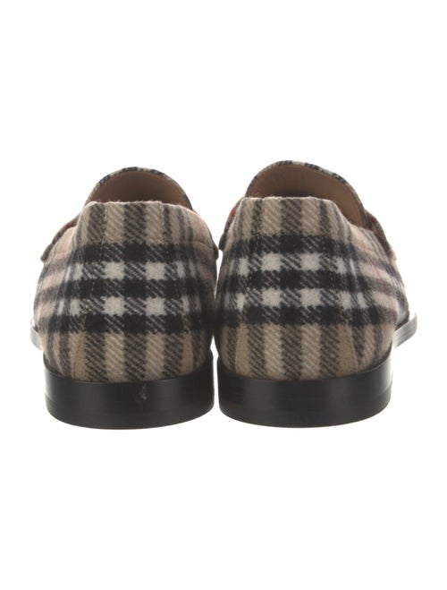Burberry House Check Pattern Wool Loafers