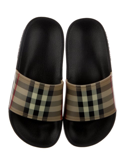 Burberry Boys' Burberry Check Pattern Slides