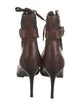 Burberry Leather Colorblock Pattern Lace-Up Boots