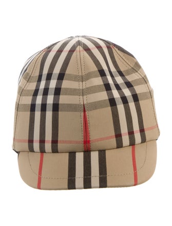 Burberry Check Print Baseball Cap