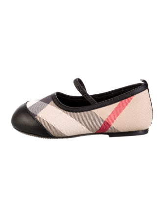 Burberry Check Print Flat Ballet Shoes