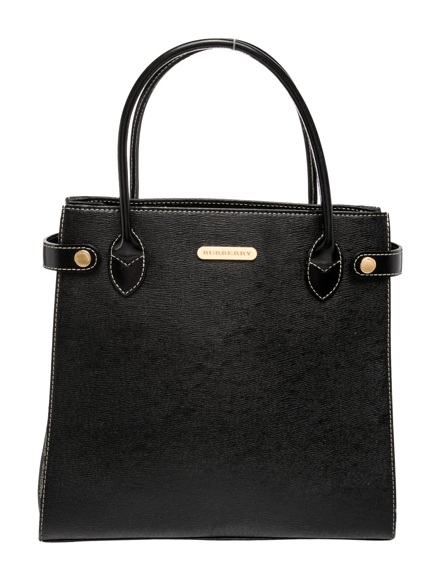 Burberry Leather Top Handle Bag