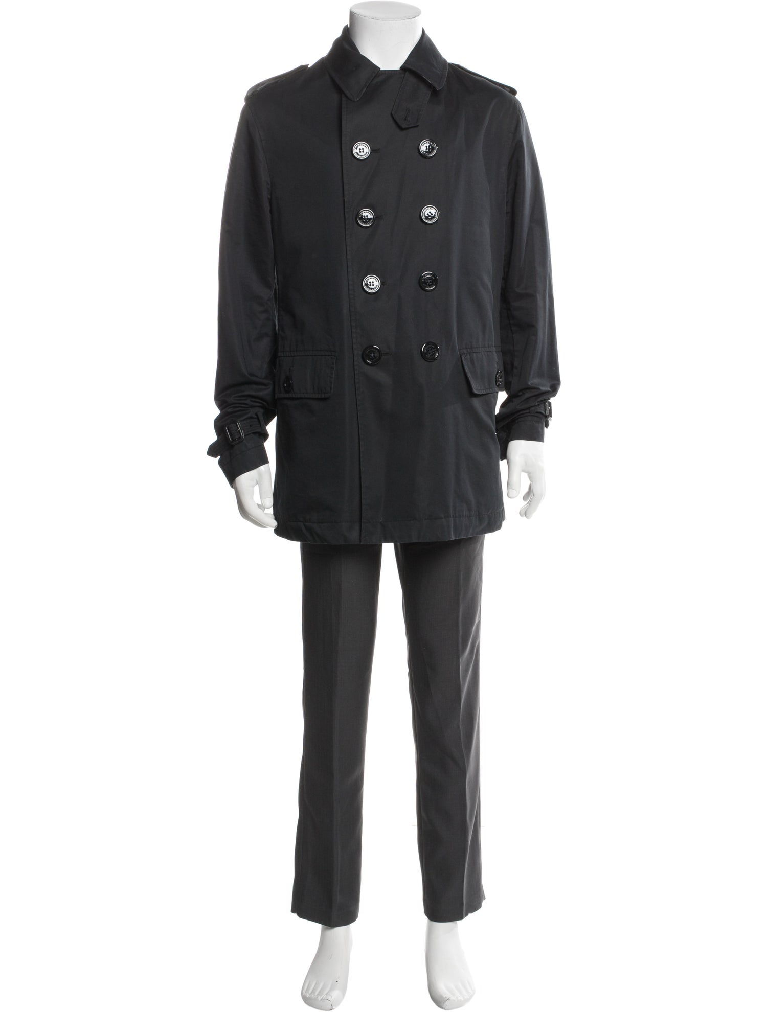 Burberry Abstract Check Trench Coat