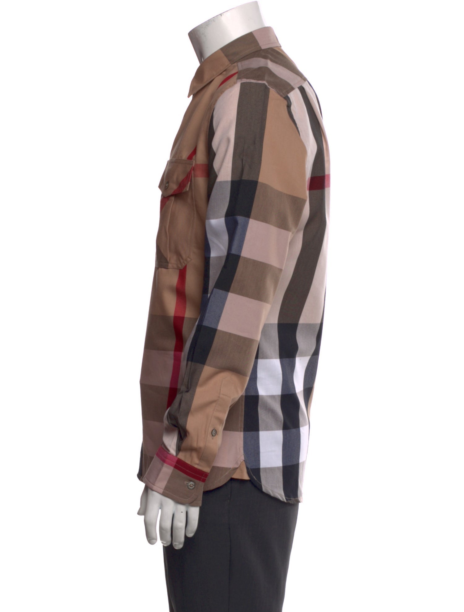 Burberry Exploded Check Pattern Long Sleeve Shirt