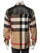 Burberry Exploded Check Pattern Wool Denim Jacket