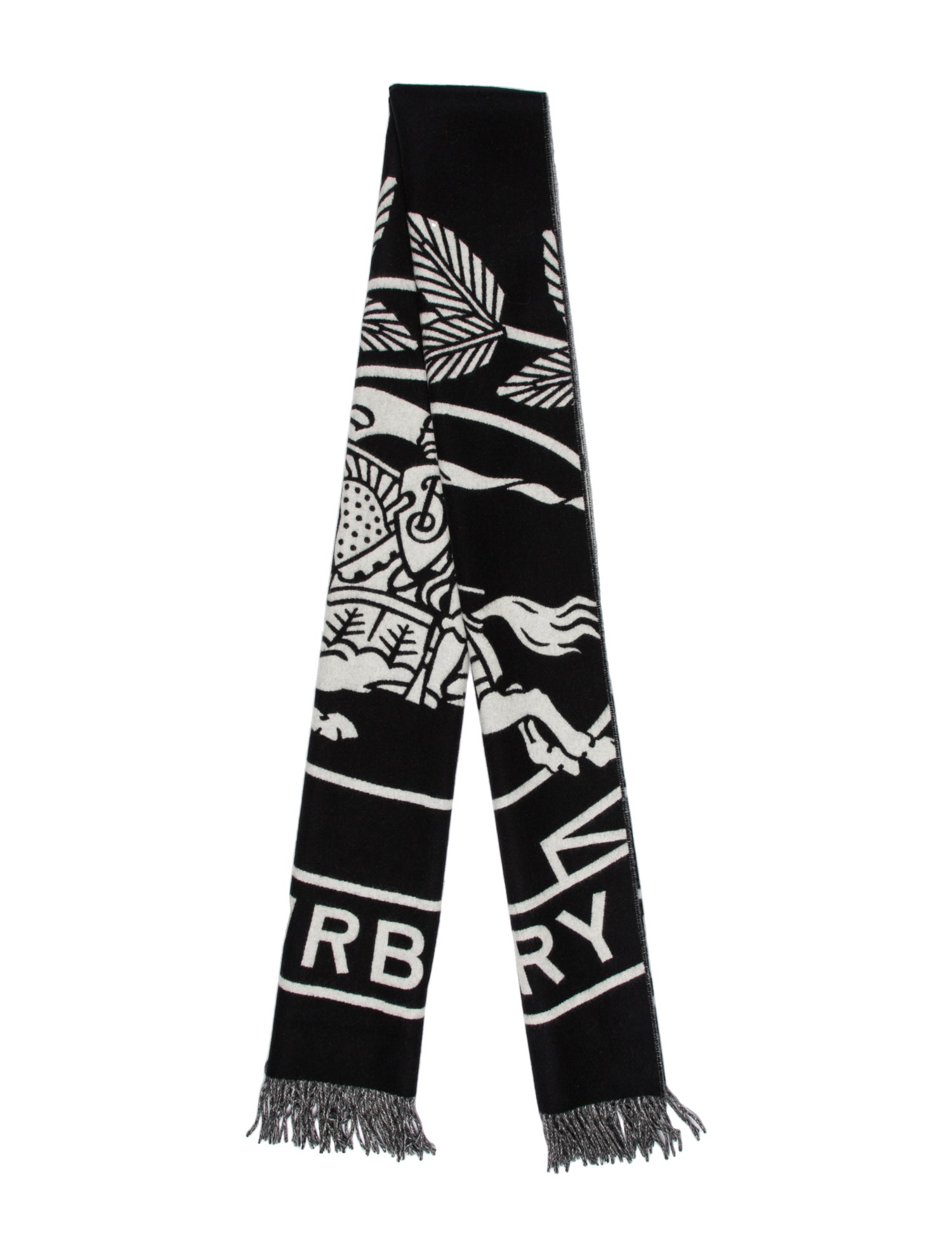 Burberry Reversible EKD Cashmere Scarf w/ Tags