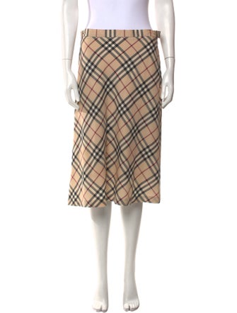 Burberry London Wool Knee-Length Skirt