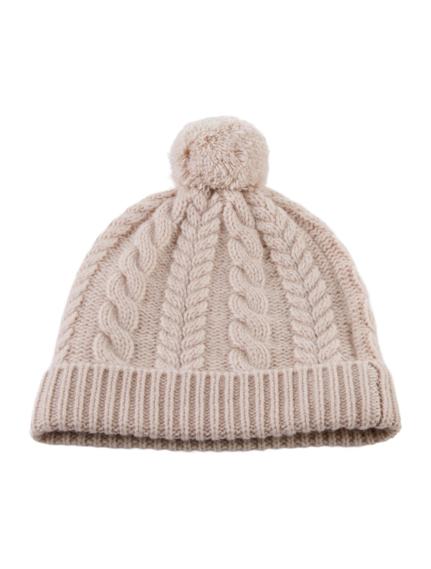 Burberry Toddler Girls' Solid Knit Pom Beanie