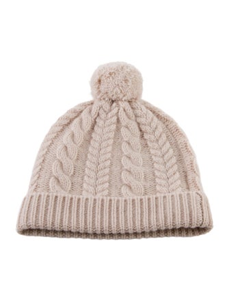 Burberry Toddler Girls' Solid Knit Pom Beanie