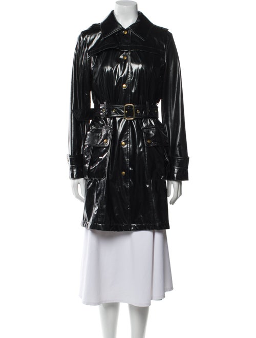 Burberry London Backworth Faux Leather Trench Coat