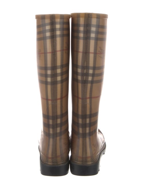 Burberry Rubber Plaid Print Rain Boots