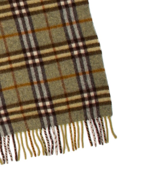 Burberry's Cashmere Nova Check Pattern Scarf