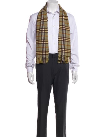 Burberry's Cashmere Nova Check Pattern Scarf
