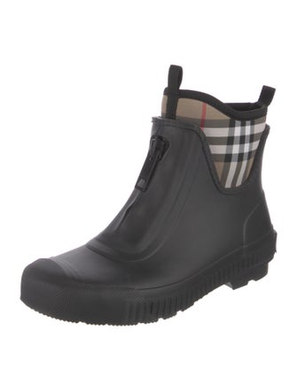 Burberry House Check Pattern Rubber Rain Boots