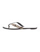Burberry Nova Check Pattern Leather Flip Flops