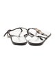 Burberry Nova Check Pattern Leather Flip Flops