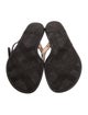 Burberry Nova Check Pattern Leather Flip Flops