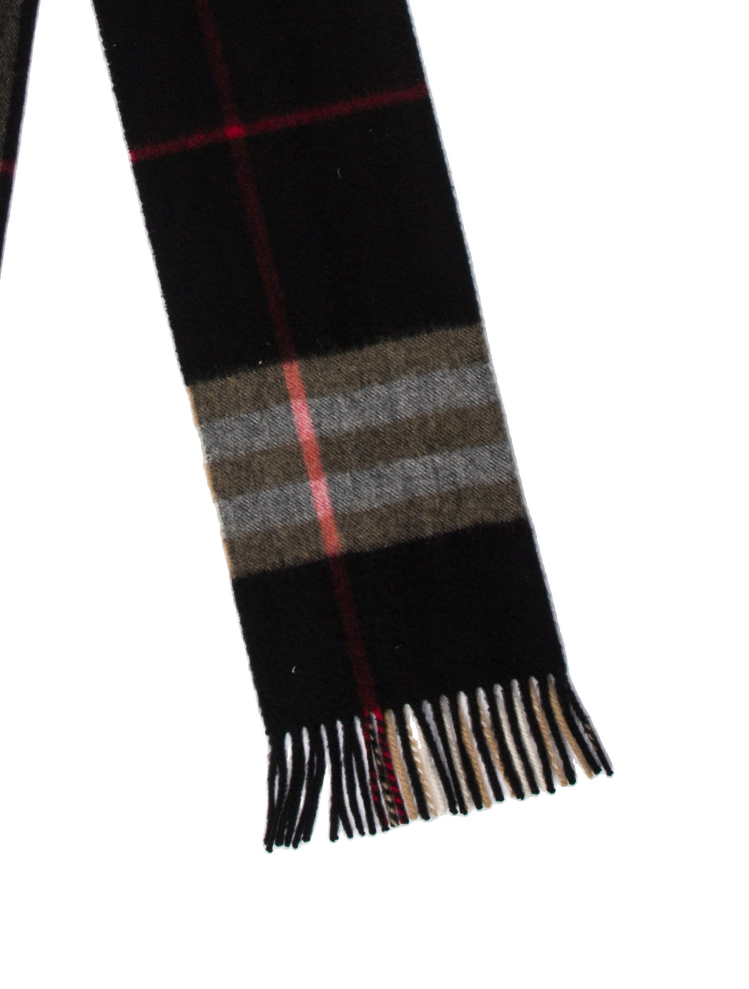 Burberry Cashmere Plaid Print Scarf