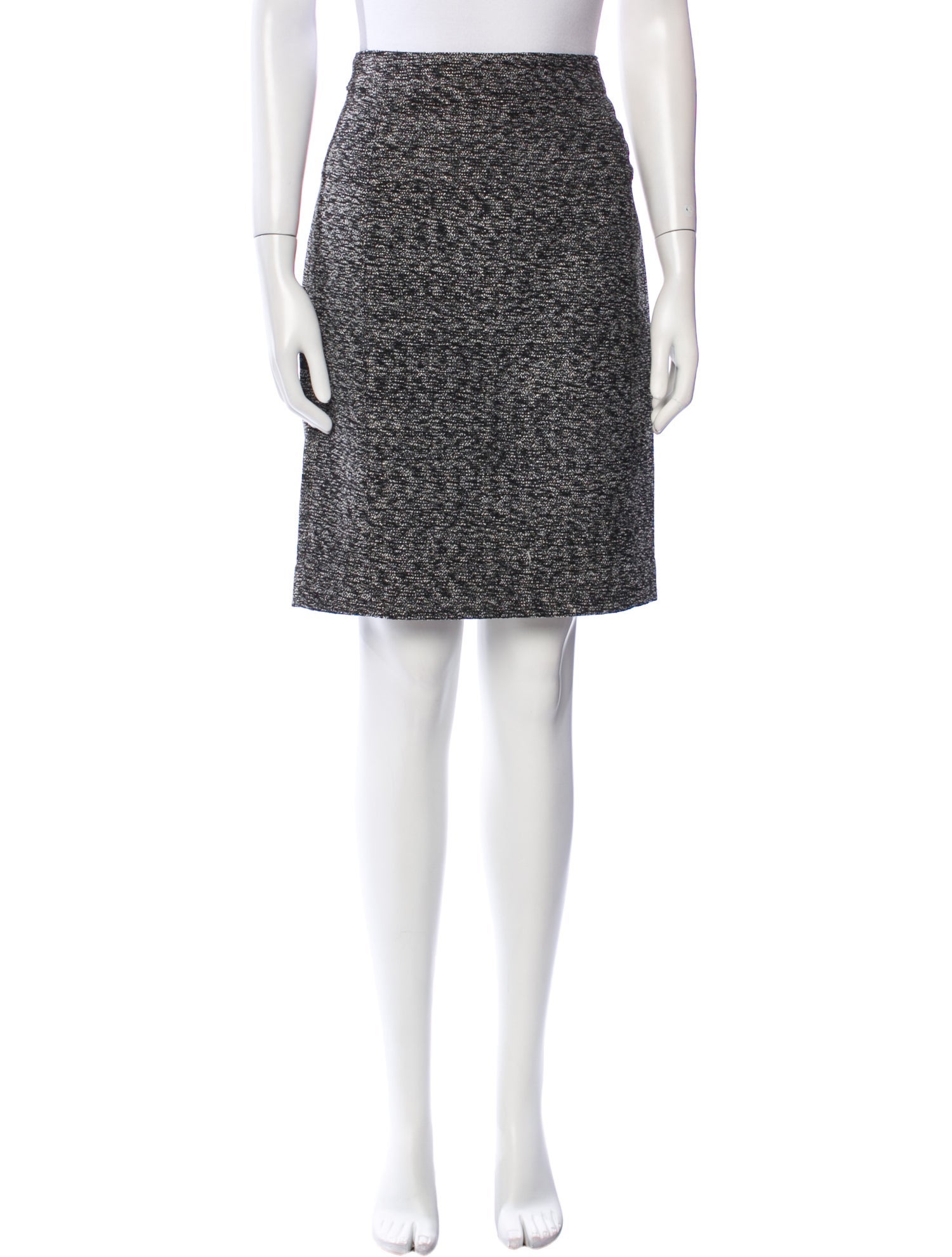 Burberry London Tweed Pattern Knee-Length Skirt