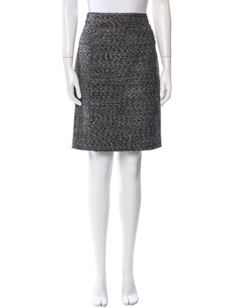Burberry London Tweed Pattern Knee-Length Skirt