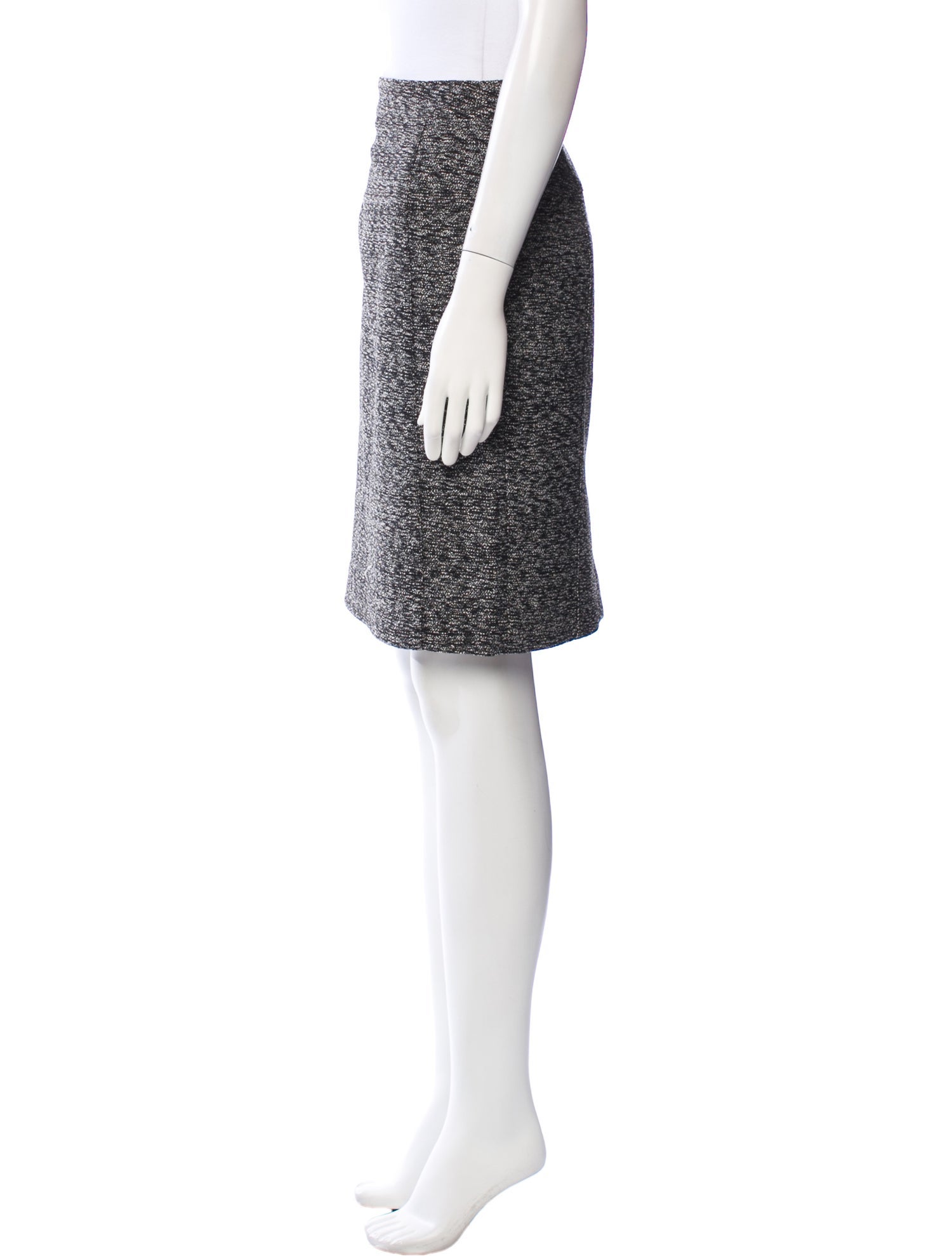Burberry London Tweed Pattern Knee-Length Skirt