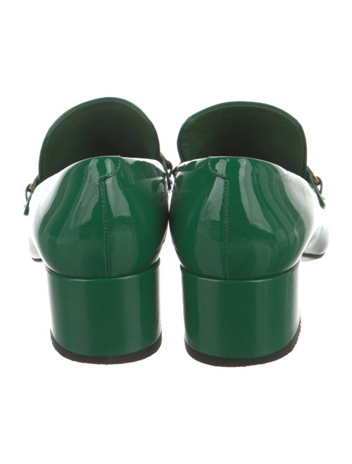 Burberry Patent Leather Chain-Link Accents Pumps