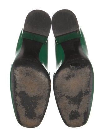 Burberry Patent Leather Chain-Link Accents Pumps