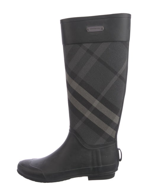 Burberry Rubber Plaid Print Rain Boots
