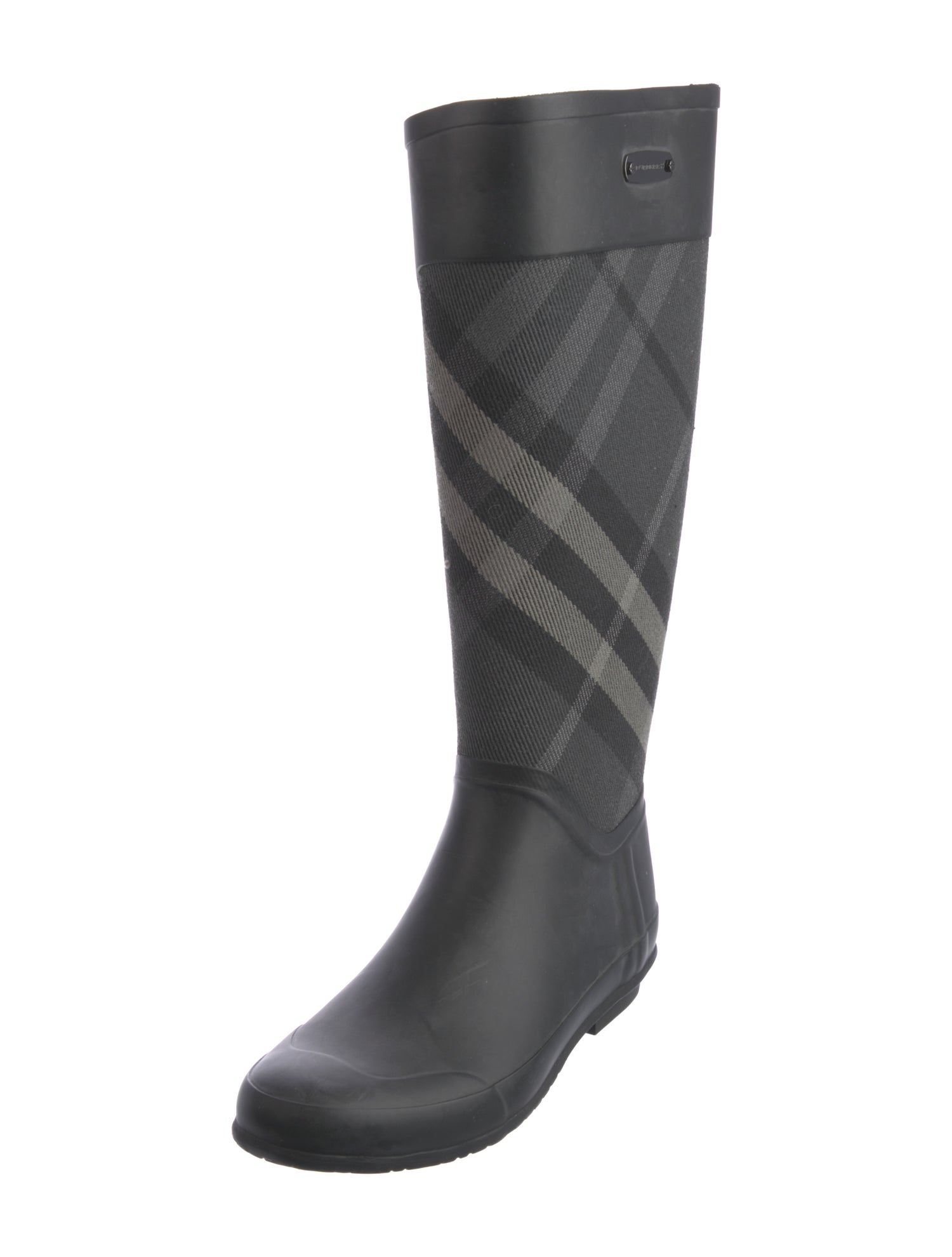 Burberry Rubber Plaid Print Rain Boots