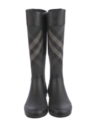 Burberry Rubber Plaid Print Rain Boots